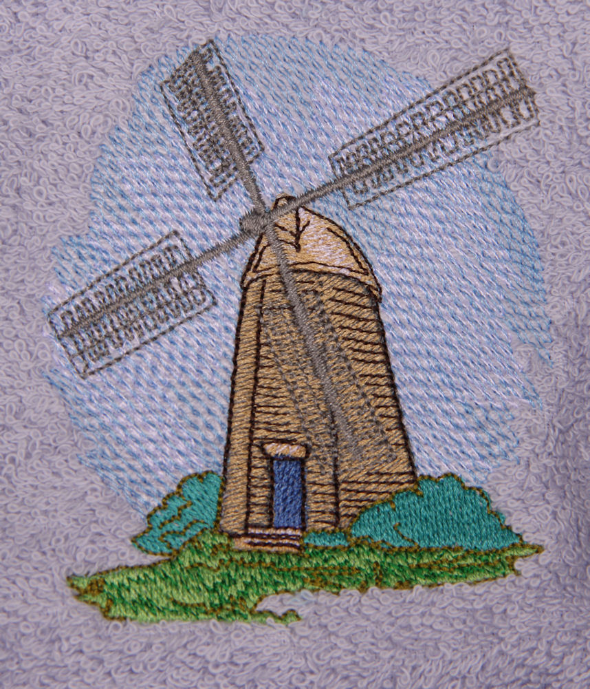 Personalized Dutch Windmill - Embroidered Hand Towel