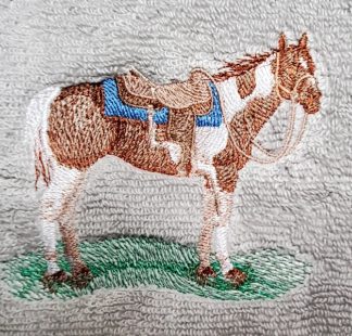Pinto/paint Horse Embroidered Bath Towels - Wash, Hand, Bath