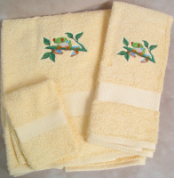 Tree Frog Embroidered Bath Towels - Image 2