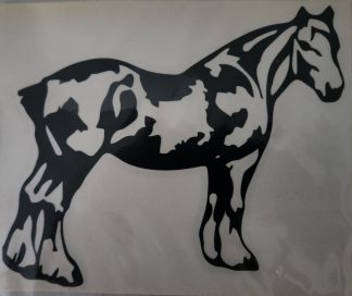 Western Graphics Draft Horse Vinyl Decal - Outdoor Safe