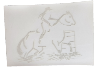 Barrel Racing Horse Vinyl Window Art