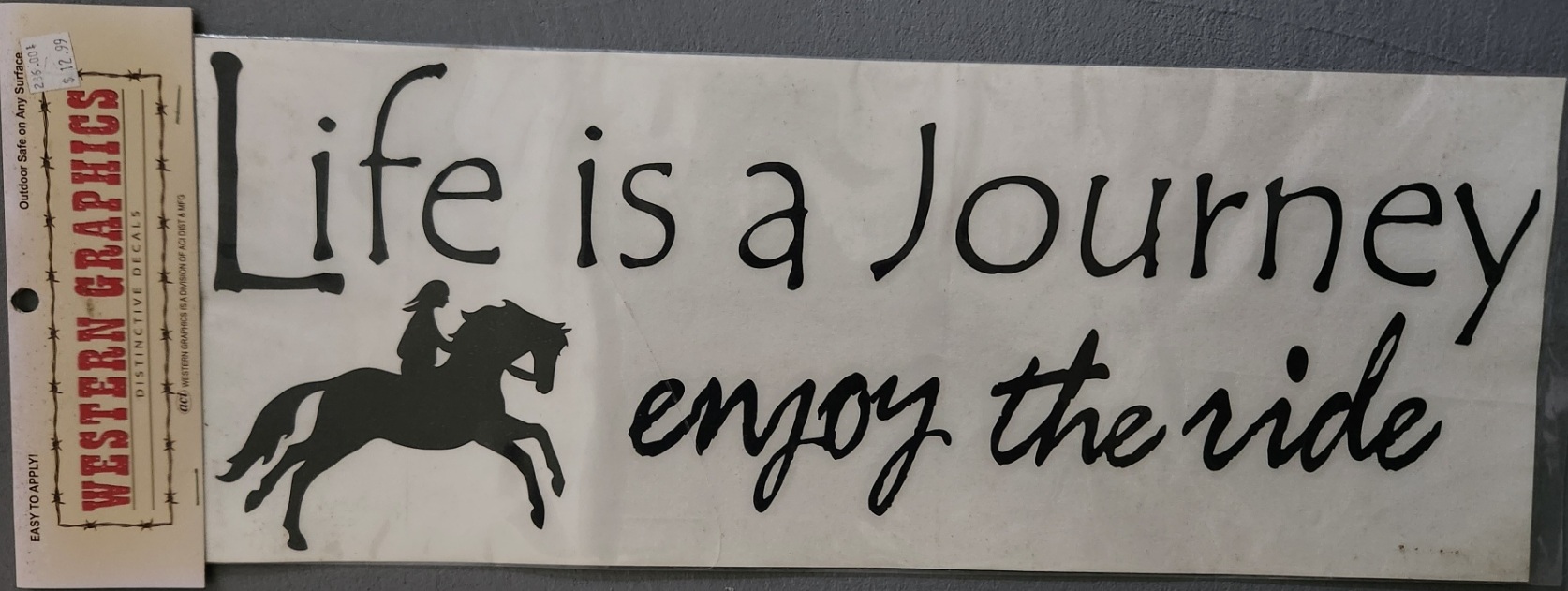 Black Life is a Journey Enjoy the Ride Strip Decal – Outdoor Safe