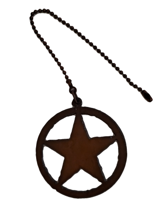 Rustic Metal Texas Star Fan Pull