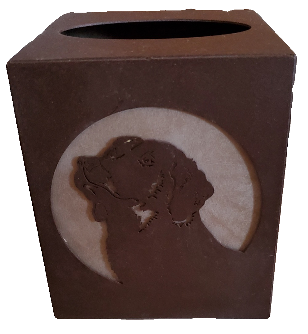 Brown Metal Retriever Dog Tissue Cover