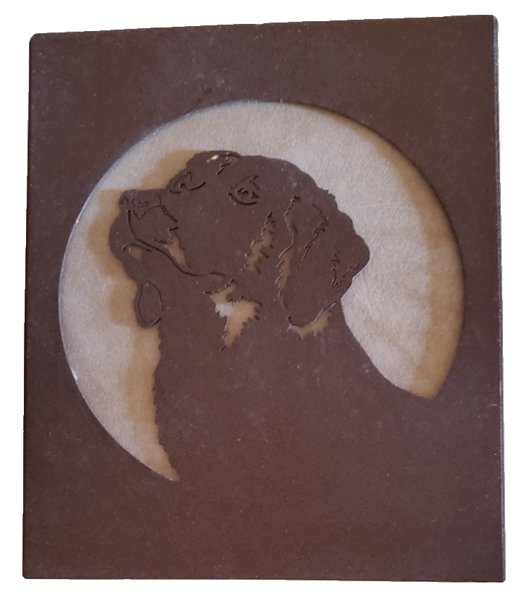 Brown Metal Retriever Dog Tissue Cover