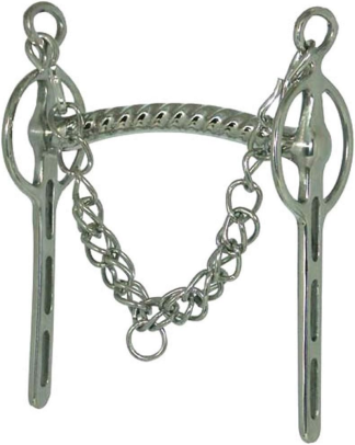 Cornet Fixed Cheek Mullen Mouth Liverpool Driving Bit - 6 inch