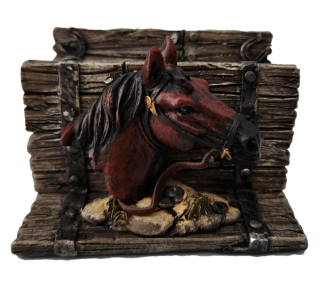 Resin Horse Head Business Card Holder