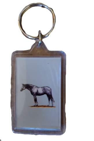 Warmblood Horse Acrylic Key Ring