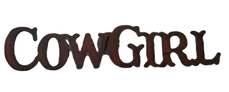 Rustic Metal Cowgirl Magnet