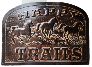 Wild Wings Metal Sign - Happy Trails