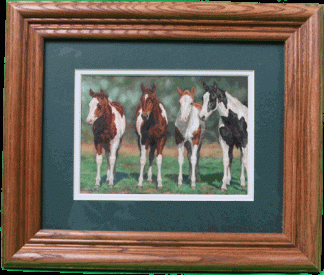 Pint Sized Paints Horses Framed Art
