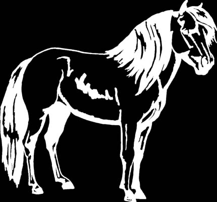 western horse head outline