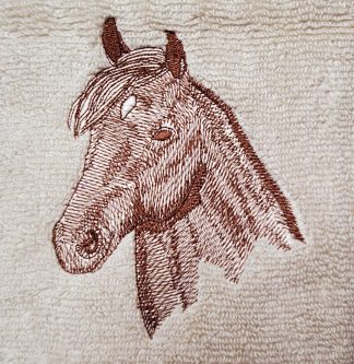 Morgan Horse Head Embroidered Bath Towels