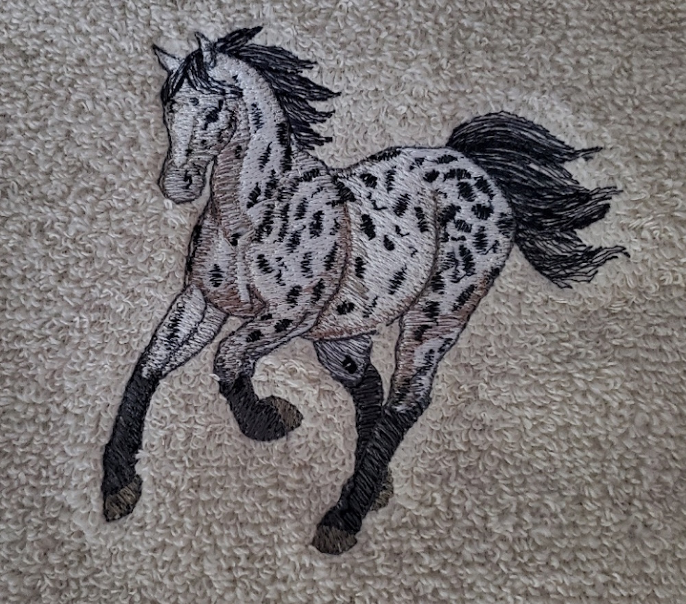 Leopard Appaloosa Horse Embroidered Bath Towels