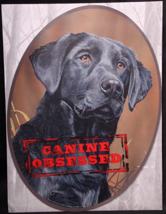 Oval Flexible Magnetic Sign - Loyal Companion Black Lab