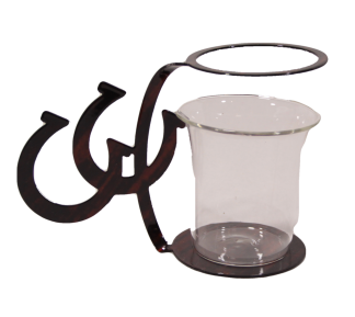 Lazart Lazer Finish Metal Two Horseshoes Candle Holder