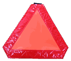 Slow moving vehicle sign