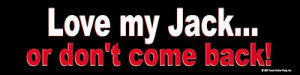 Love My Jack Bumper Sticker