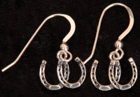 Sterling silver horseshoe earrings