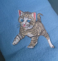 Tiger Stripe Kitten Fleece Throw