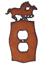 Two running horse outlet plate