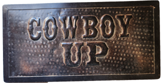 Wild Wings Metal Sign - Cowboy Up