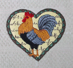 Rooster in Heart