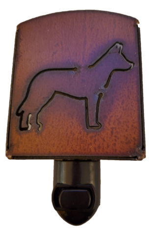 The Rustic Barn - Rustic Metal Cattle Dog Night Light