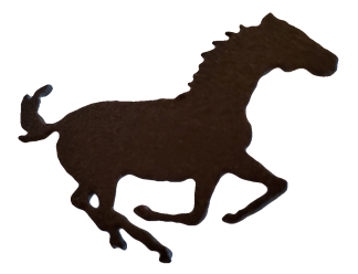 Antique Brown Running Horse Drawer Pull Knob