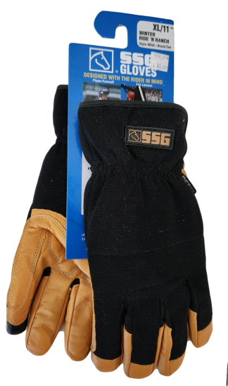 Heavy Duty Leather Work Crew Winter Riding Glove - SSG Gloves