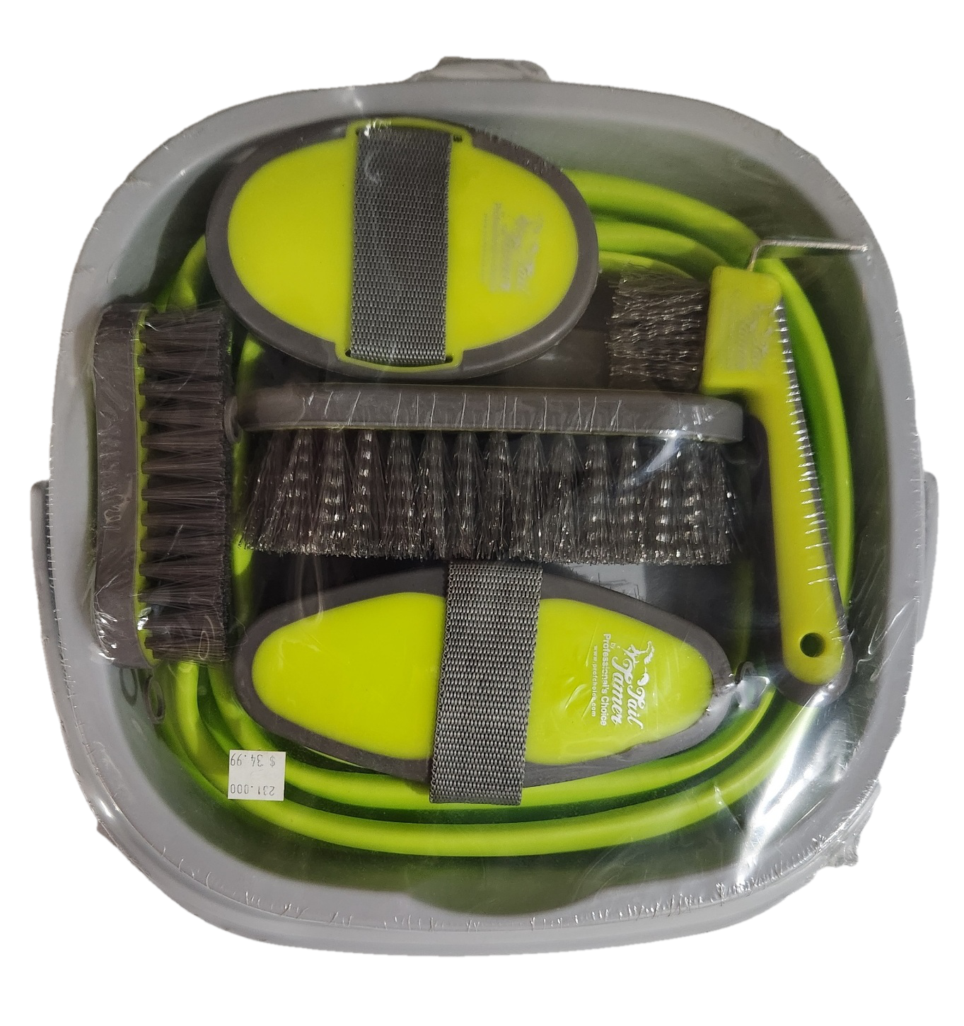 Tail Tamer Grooming Kit with Collapsible Bucket - Bright Green