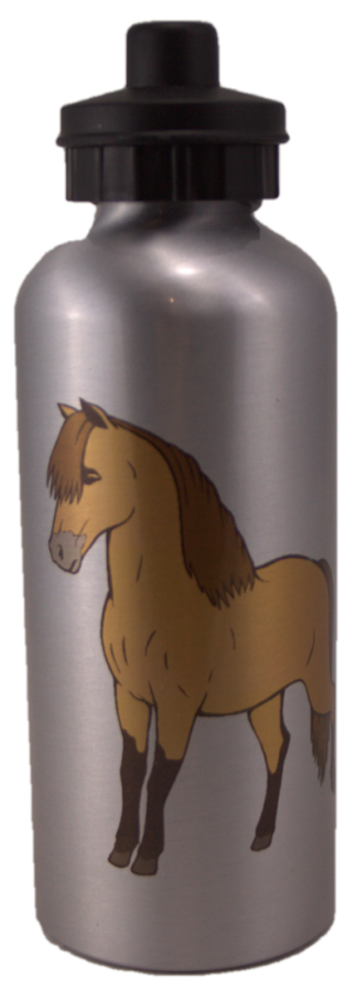Miniature Horse Water Bottle Silver