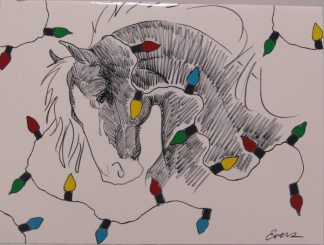 Boxed Christmas Cards: Horse Head and Holiday Lights