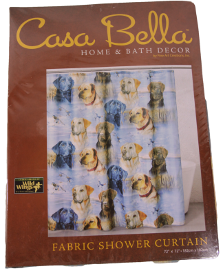 Labs Element Labrador Dog Fabric Shower Curtain