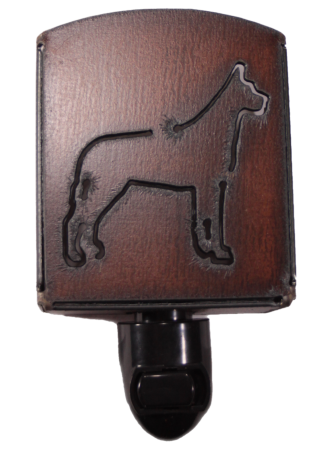 Universal Ironworks Rustic Metal Great Dane Dog Night Light