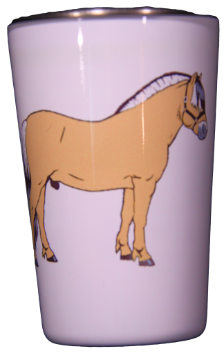 Norwegian Fjord Horse Stainless Steel Pint Glass 17 oz