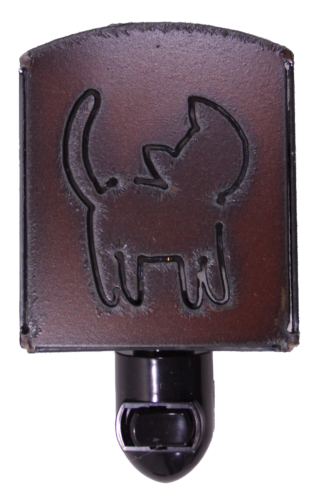 The Rustic Barn - Rustic Metal Cute Cat Night Light