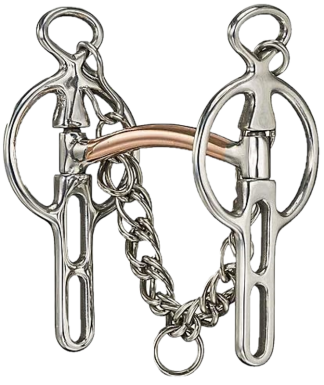 Copper Mullen Mouth Liverpool Bit - Miniature Horse, Pony