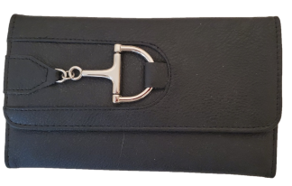 Black Snaffle Bit Wallet, Phone and Credit Card Holder