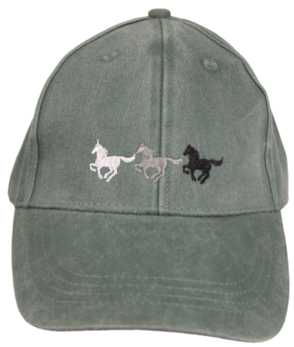 Three Horses Embroidered Cap