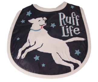 Little Blue House by Hatley Baby Bib Ruff Life Dog Design