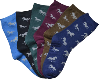 Awst Horses All Over Ladies Crew Socks 6-Pack
