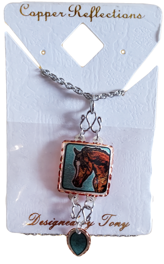 Erickson Sales Copper Pendant Arabian Horse Head Design