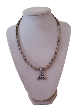 Horse Hair Choker with Pewter Unity Charm