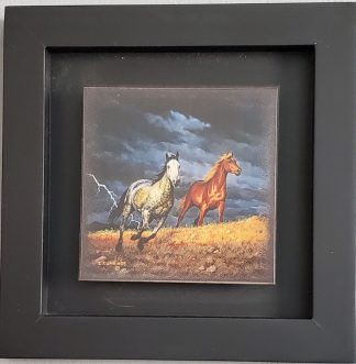 Wild Wings Lightning Horses Shadow Box
