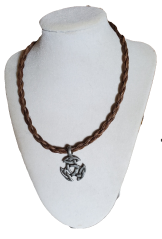 Horse Hair Choker with Pewter Celtic Charm