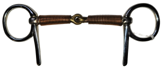 Half Cheek Copper Wrapped Snaffle Bit