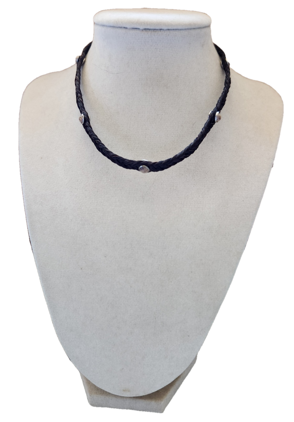 Horse Hair Choker with Coral Stones