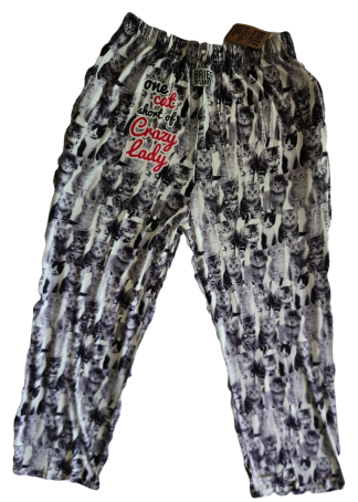 BRIEF INSANITY One Cat Short of Crazy Lady Lounge Pants