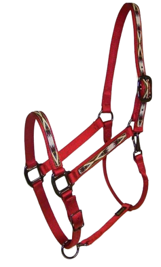 Draft Horse halter with southwest overlay